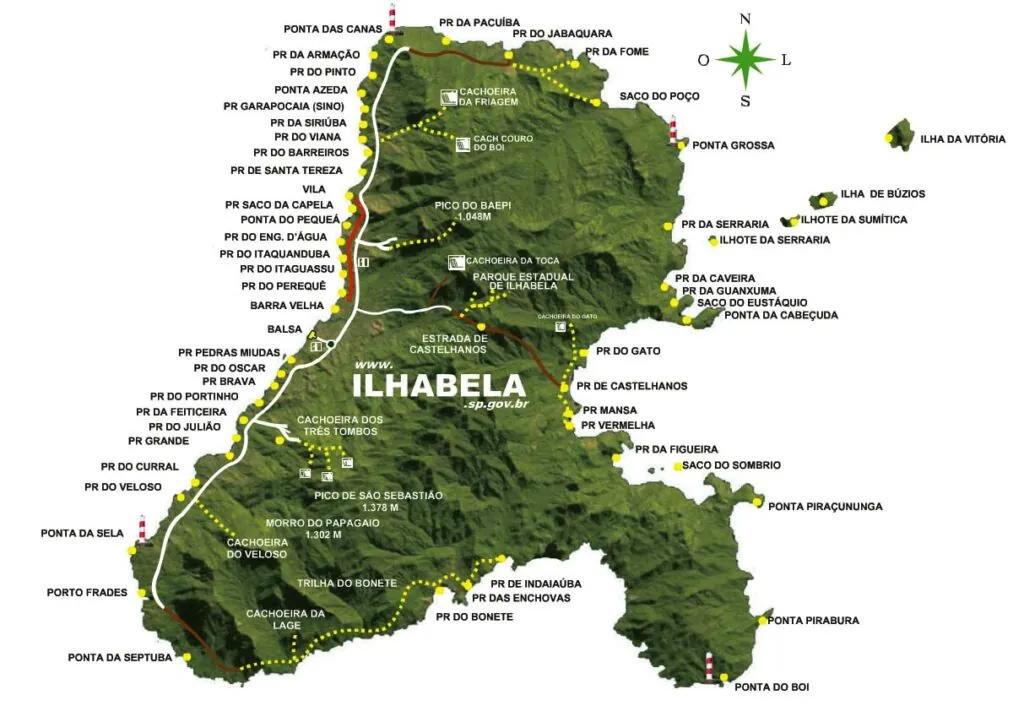 mapa ilha bela