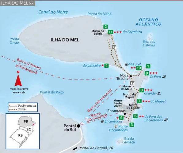 Mapa Ilha do Mel