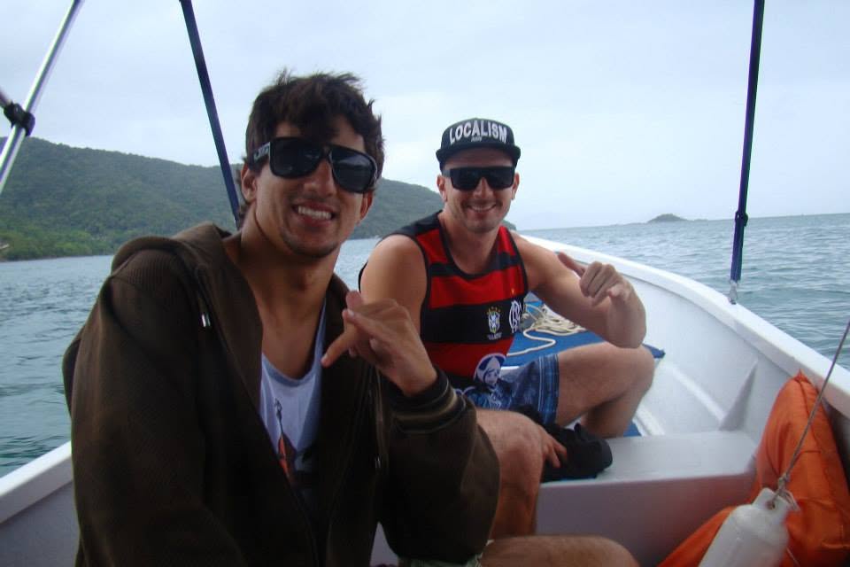 No barco, a caminho do passeio